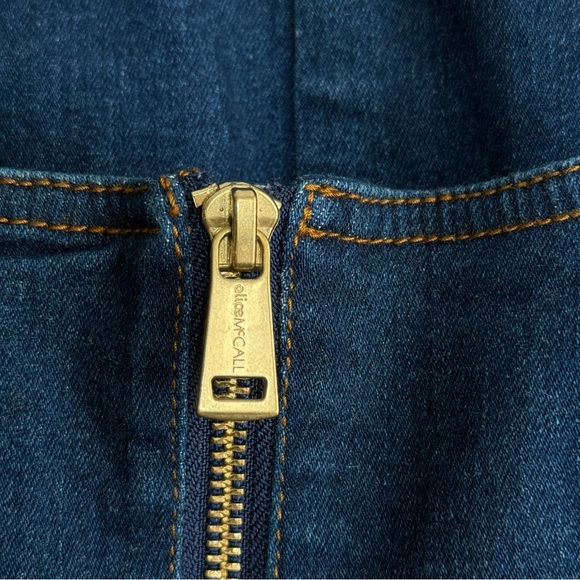 Alice McCall Revolve On and Off Jean Denim Mini Dress US 6 Stretch Square Neck - Picture 7 of 16